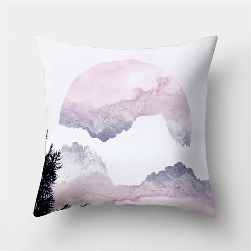 45x45cm Colorful Abstract Geometric Pillowcase Peach Skin Living Room Sofa Office Seat Car Cushion Cover Home Decoration