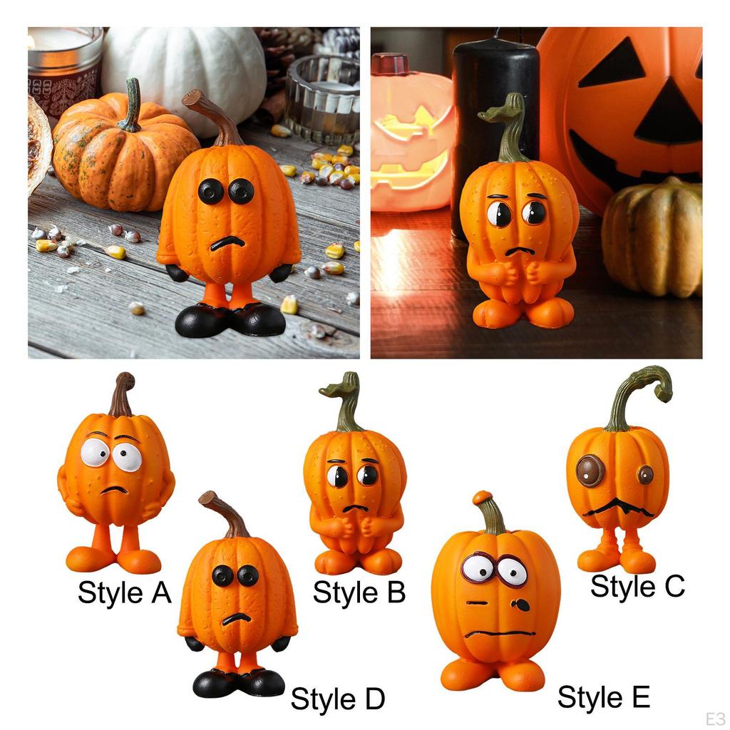 Harts Pumpa Roliga Ansikten Konstgjorda Pumpor Kalebasser Statyett För Högtider