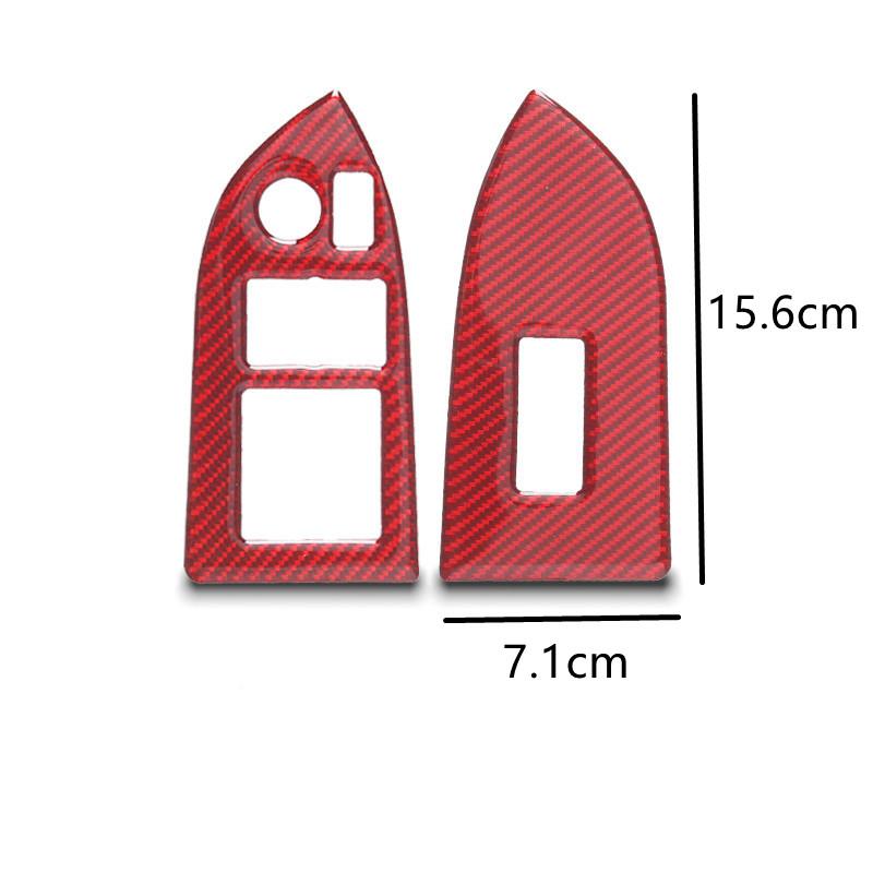 Carbon Fiber Car Inner Door Windows Control Panel Cover Trim Decal Sticker For Subaru BRZ For Toyota 86 Car Interior