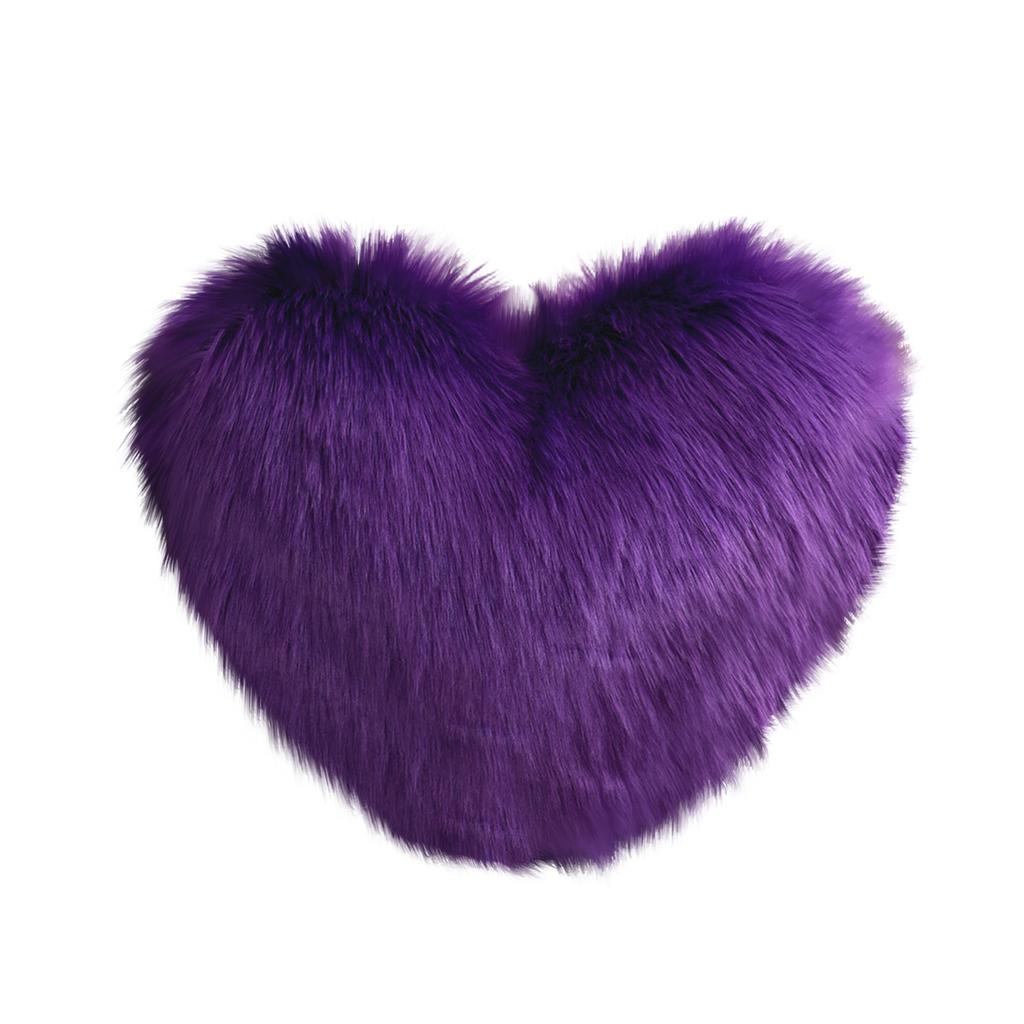 Creative Heart-Shaped Plush Throw Pillow/Cushion/Backrest With Insert/Sofa Lumbar Support