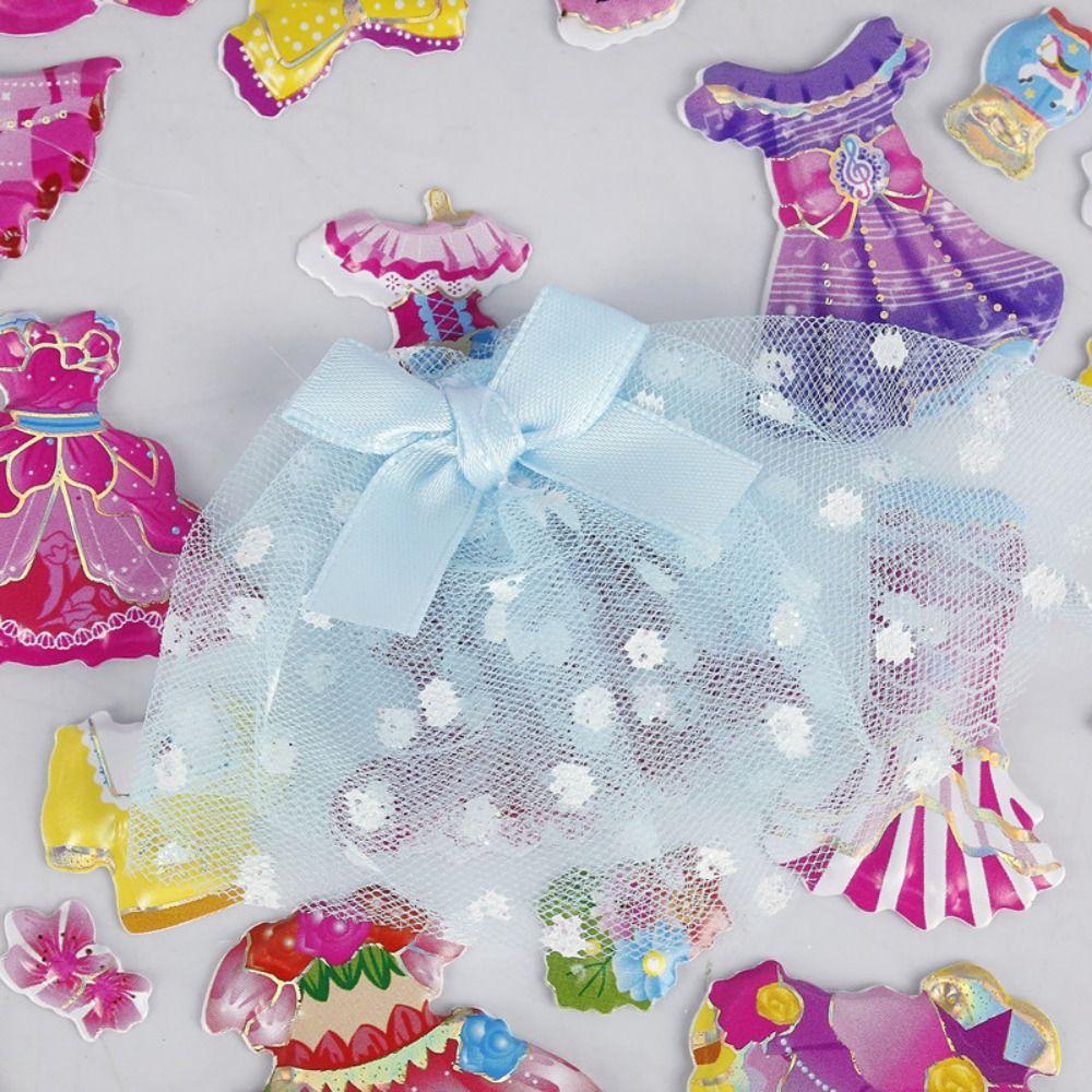 2 Sheets/Bag Princess Dress Up Stereo Bubble Sticker Kawaii Kids Toy Sticker 3D Foam Sticker  Girls