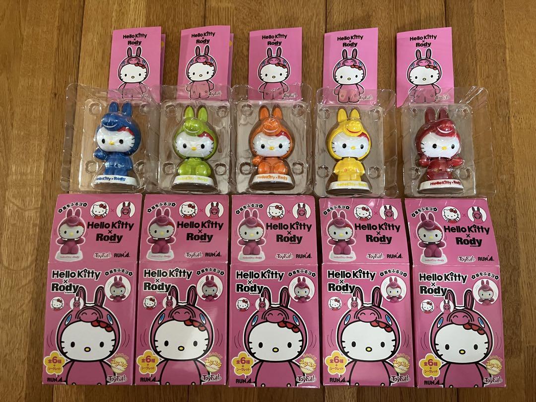 

[USED] Rody x Hello Kitty Collaboration Bobble-Head Figures (5 figures)