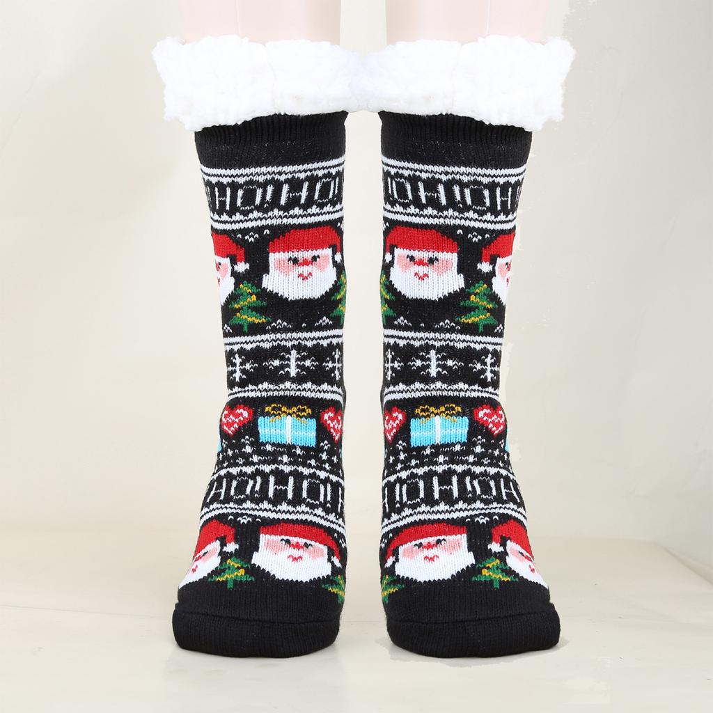 Women's Christmas Socks Floor Socks Snow Boots Thickened Fleece Home Sleep Socks Carpet Sock Covers