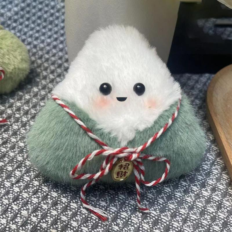 

Dragon Boat Festival DIY Handmade Rice Dumpling Doll Pendants Made of Plush Material Bags Hand-sewn Squeak Dolls 10cm