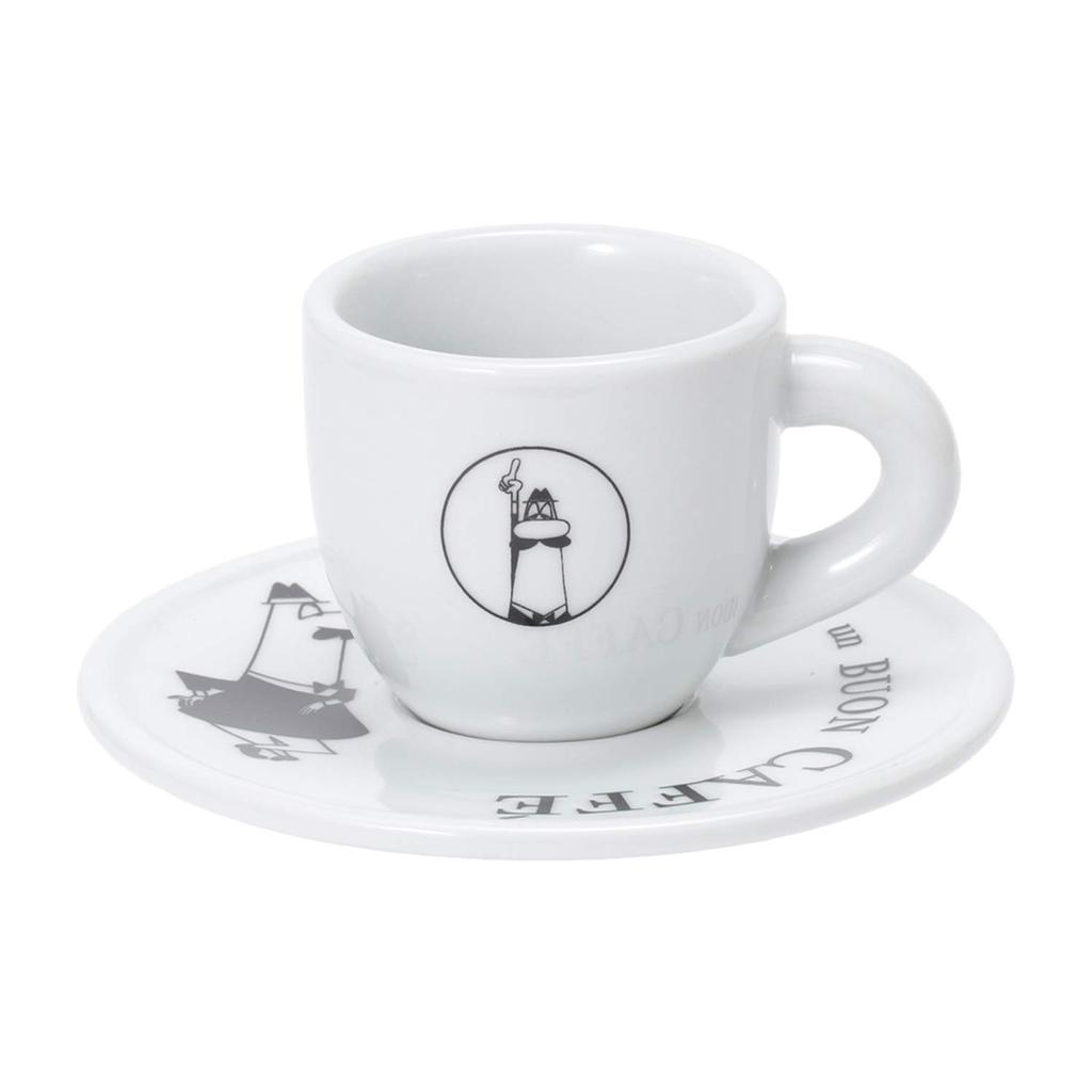 Bialetti Cup Saucer Uncle Bialetti White Coffee Espresso Cup 4 Piece Set Y0TZ033 &