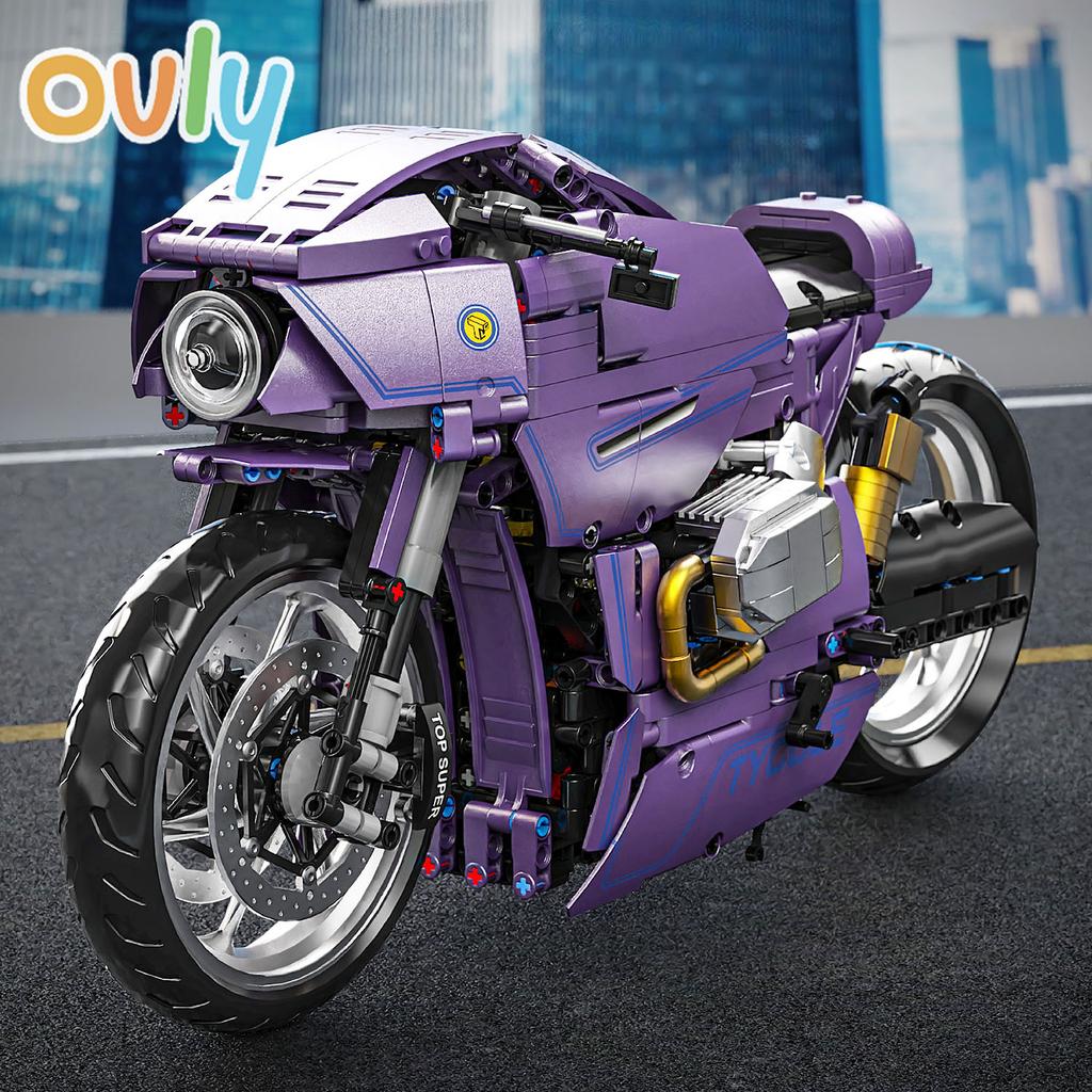 1:5 Scale Model Latte Motorcycle Supercar Building Block City Technique Racing Speed Champions Sport Car Toy Children's Birthday Gift No.T4055