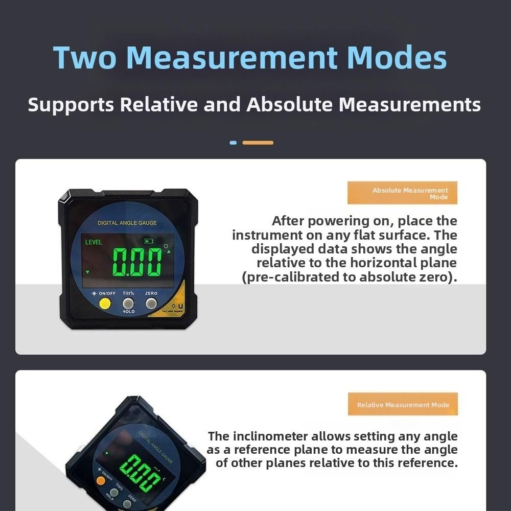 Magnet Tilt Laser  Angle Ruler 4 Sides Magnet Inclinometer Digital Protractor  Woodworking