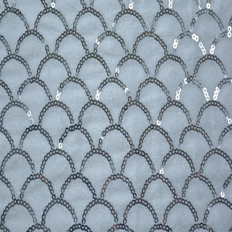 

1 ярд бархатной ткани с пайетками, ткань с вышивкой в виде рождественской снежинки, сделай сам рождественская одежда, обувь, шляпы, поделки к китайскому Новому году 1Yard