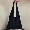 Casual Hollow Grids Knitting Shoulder Bag Large Capacity Multicolor Lightweight Bags Knitted Polyester Casual Tote Vacation