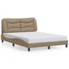 LED Bed Frame without Mattress  Hvar  Cappuccino Brown 120x200 cm