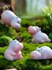 Mini Cute Hippo Resin Figurines Car Interior Animal Accessory Baby Hippo Sculpture Desk Decoration Home Desk Decoration