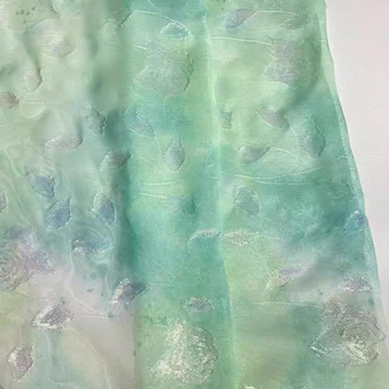 100*145cm Retro Jacquard Fabric Colorful Rose Printed Chiffon Fabric DIY Sewing Lolita Dress Hanfu Dress Shirts Material