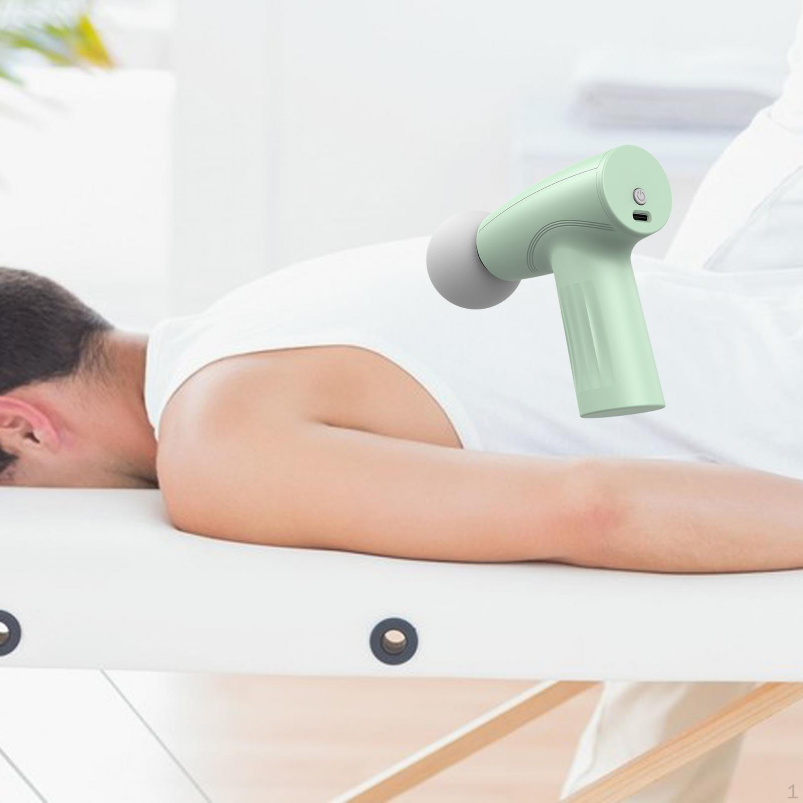 

Ручной массаж мышц, 3 скорости, регулируемый релаксационный USB-электрический массажер светло-зеленый