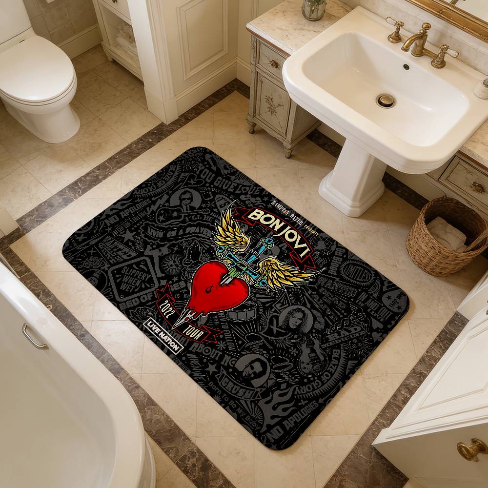 

B-BonS J-Jovi Bathroom Mat Kids Room Bedroom Decoration Balcony Anti-Slip Doormat Living Room Welcome Rug 40cm x 60cm