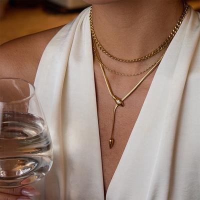 Adjustable Length Y Shaped Zircon Necklace In Stainless Steel Stylish Clavicle Chain For Women Elegant Jewelry Gift