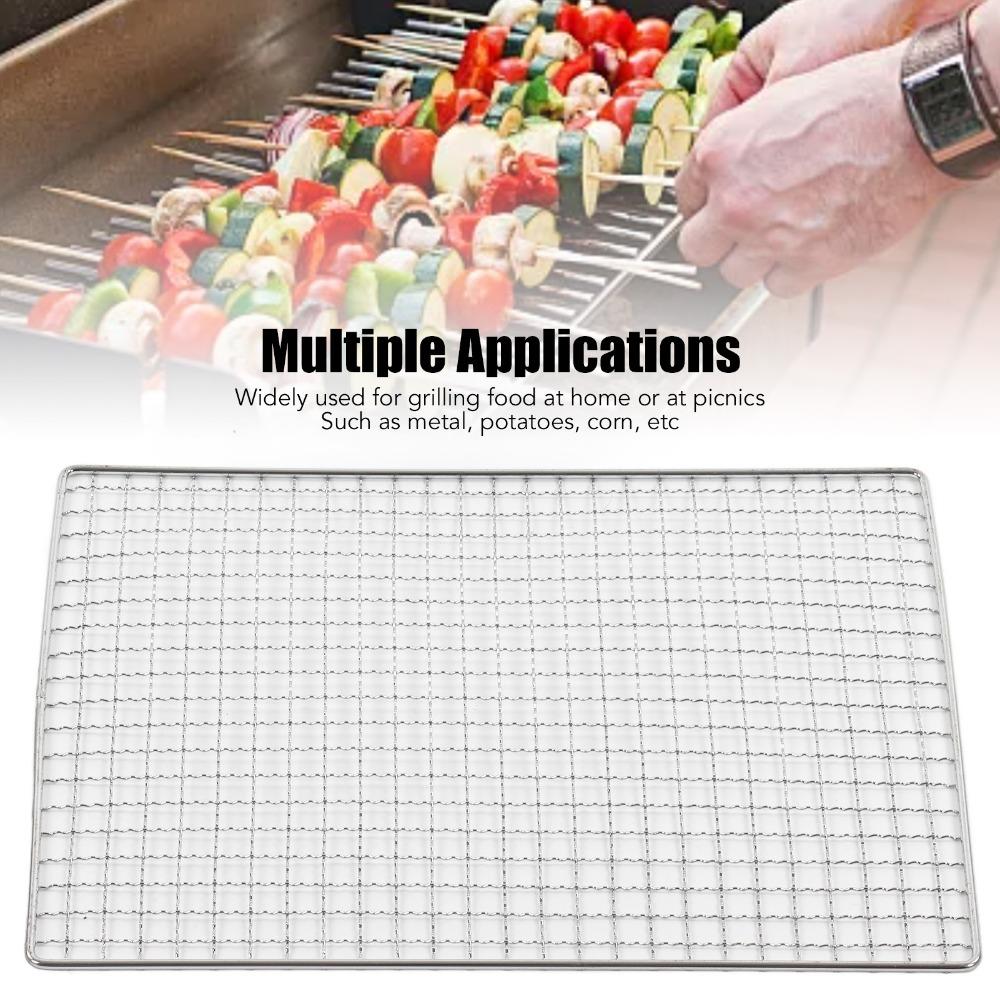 Cross Wire BBQ Grill Wire Mat Iron, Grill Rack Grids  Home Cooks BBQ Enthusiasts Camping Lovers