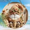 2D plane hanging decorative signs, interior wall or door decoration, the pattern is dwarf and milk tea, interesting gifts for family and friends