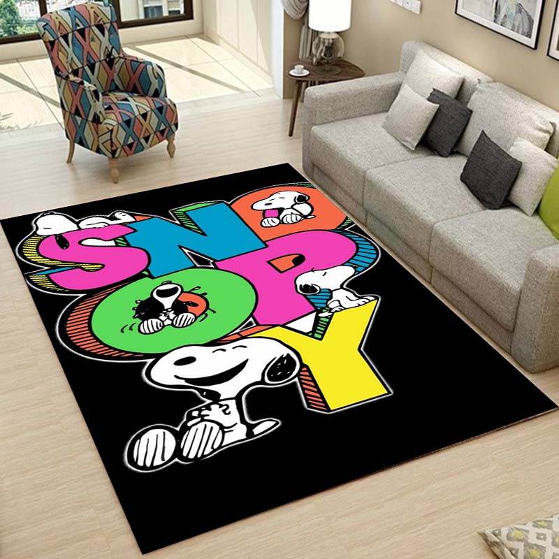 Snoopy Cartoon Print Rug Mat, Decorative Rug for Home, Bedroom, Bedside, Doormat, Bathroom Mat, Gift for Friends and Family.
