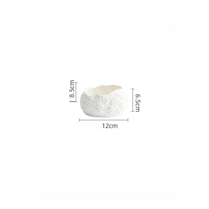 

Eggshell Bowl Nordic Tableware Ceramic Soup Ramen Bowls White Rock Fruit Pot Dishes Kitchen Utensils Spaghetti Plate Home Decor