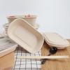 Deshangyuan 700ml Sugarcane Pulp Disposable Meal Boxes with Lids, 50-Pack