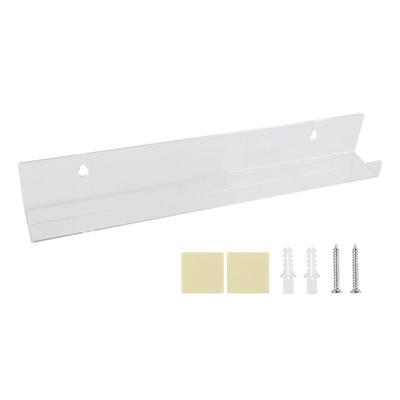 4"/12"/15" Vinyl Record Shelf Wall Mount Acrylic Lightweight Floating Shelves for Books Wall Decor Clear Magazine Rack