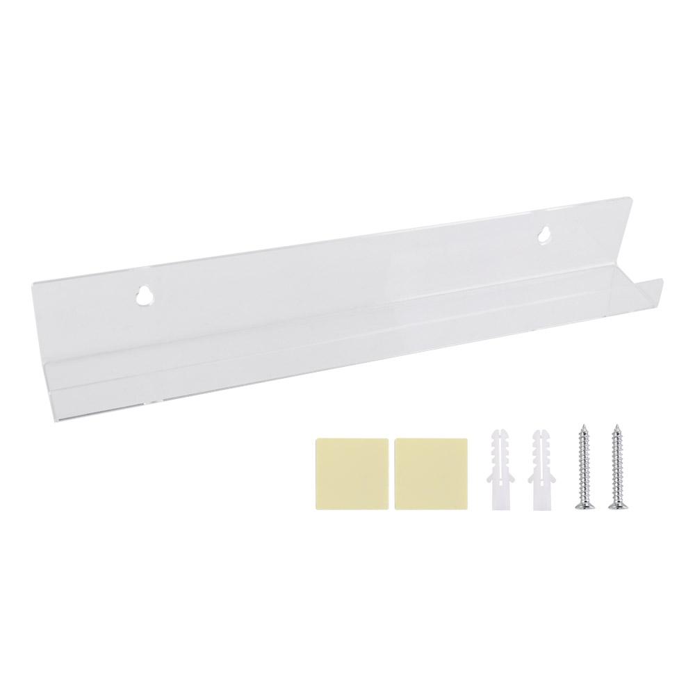 4"/12"/15" Vinyl Record Shelf Wall Mount Clear Lightweight Floating Shelves for Books Acrylic Wall Decor Magazine Rack Bedroom