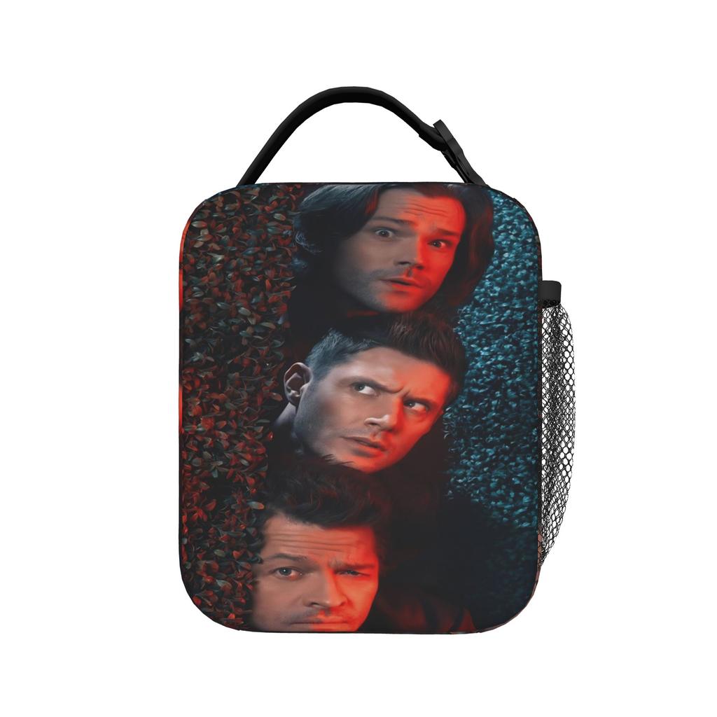 Movie Supernatural Lunch Bag Aesthetic Lunch Box For Men Picnic Portable Cooler Bag Oxford Designer Tote Food Bags