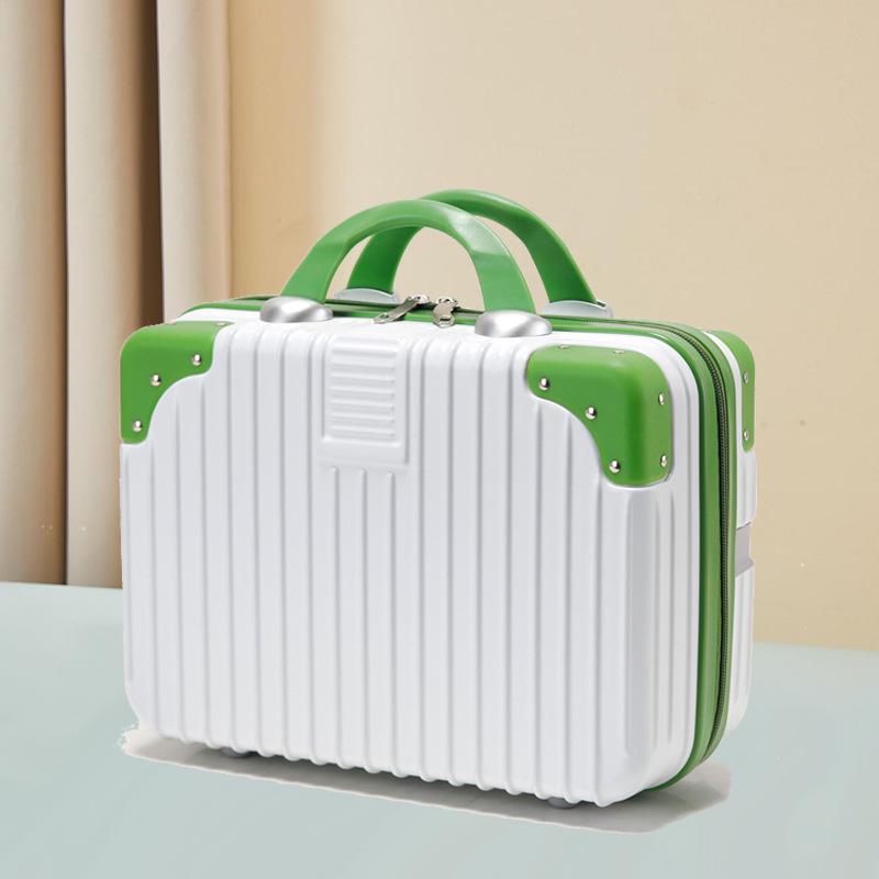 Retro Suitcase Set: 14" Women's Cosmetic Bag & 16" Men's Carry-On Luggage Gift Box.