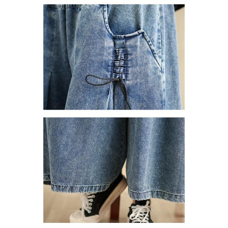 Baggy Jeans Women Arrival Spring Fashion Wide Leg Denim Pants Elastic Waist Loose Casual Ankle Length Trouser