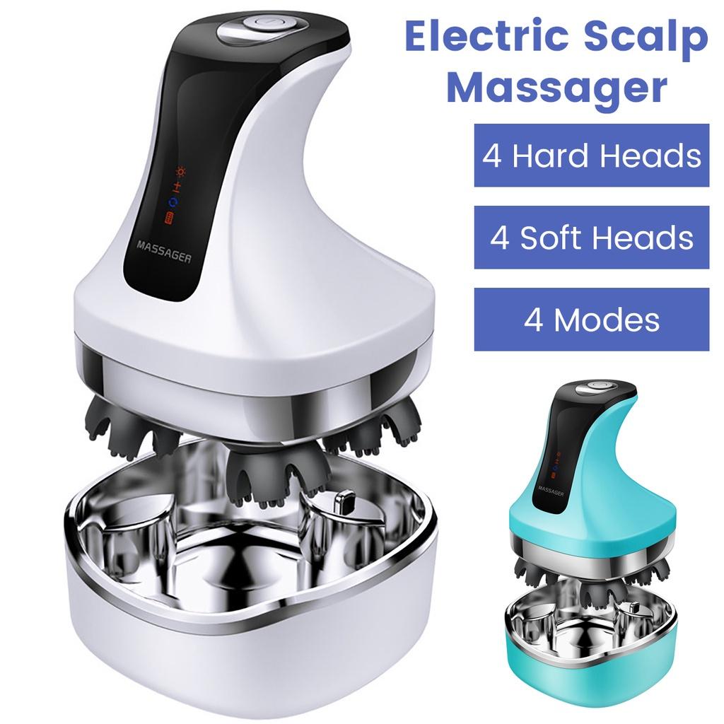Wireless Electric Head Massager 4D Scalp Massage Prevent Hair Loss Device Waterproof Neck Back Massager