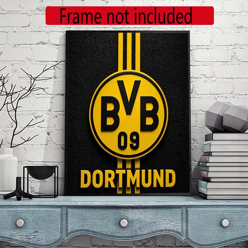 Borussia Dortmund 5D Diy Diamond Painting Round Diamond Diy Frameless Holiday Artwork Suitable For Home Office Wall Decoration