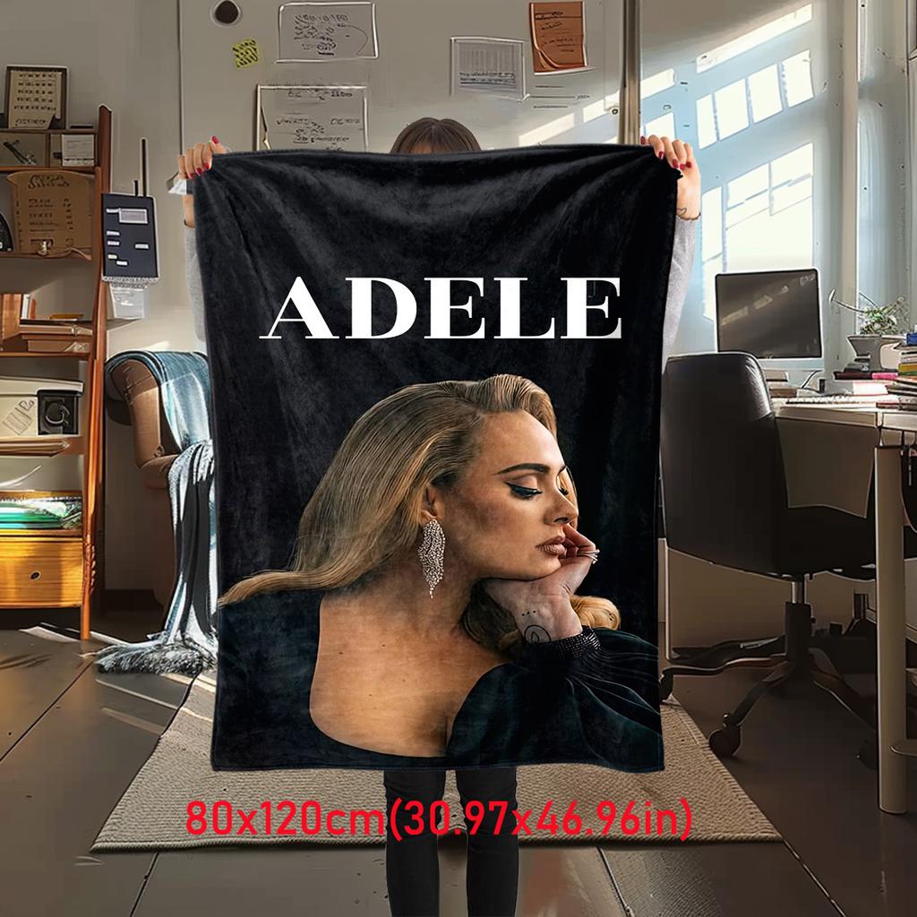 ADELE Plush Blanket Soft Comfortable All Seasons blanket Sofa Office Naps blanket Outdoor Travel throw Perfect Gift