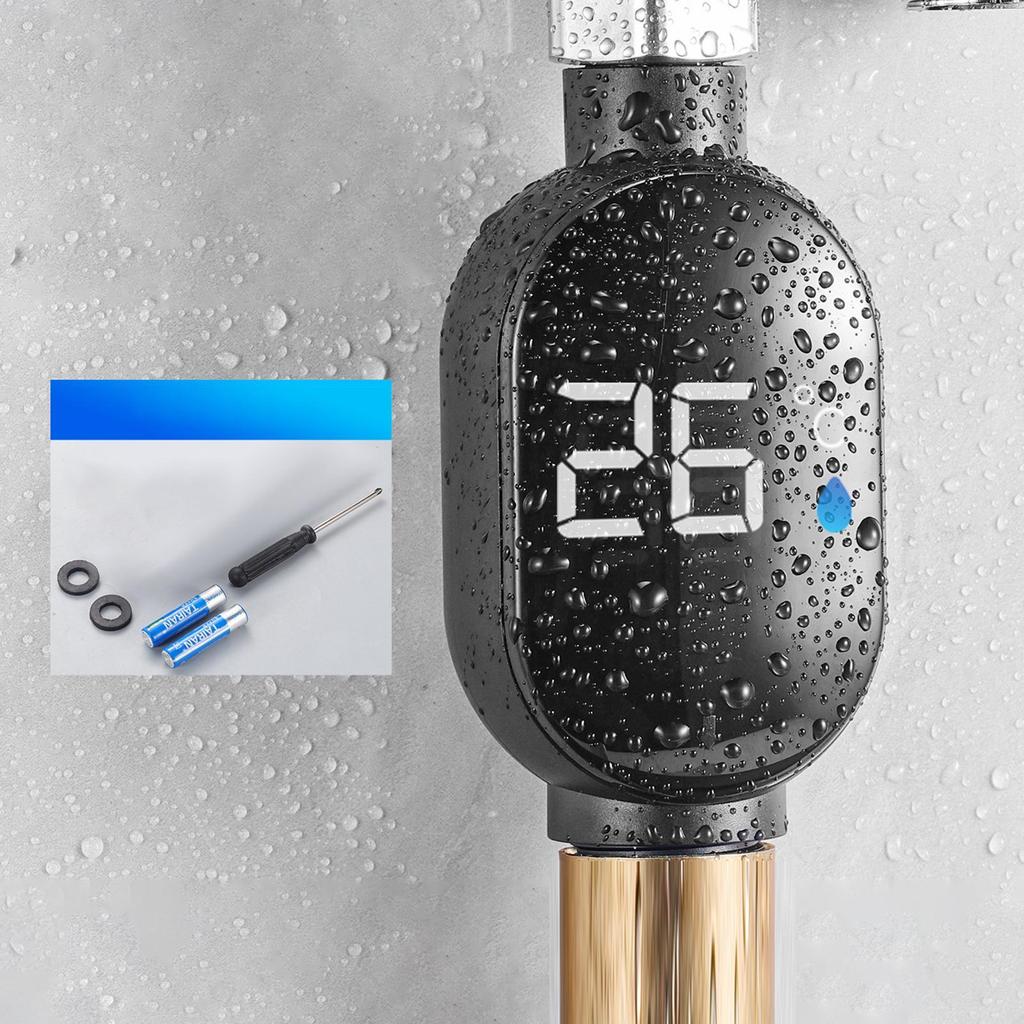Shower Water Temperature Gauge Instant-Read Baby Bath Water Temperature Monitor Gauge Waterproof Bathroom Fixtures for Hotel