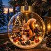 Durable Holiday Party Supplies Glowing Christmas Story Ornament, Mini Scene in Ball, Light Up Hanging Decorations for Garden Clear Plastic Ball