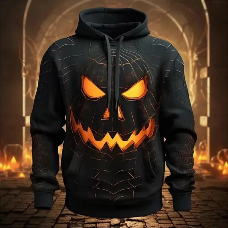 3D Ganzkörper-Print Herren Halloween Kürbis Hoodie Kostüm Neu im Überzieher Sweatshirt Für Herren Damen Als Geschenk Für Halloween Feiertage
