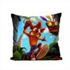 CCrash Bandicoot Pillow Case For Car Sofa Decorative Home Doublesided Print Plush Square Throw Pillow Cushion Cover