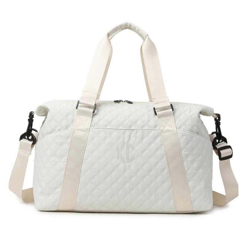 Rucksack mit Kontrastkaro, große Kapazität, Sport- und Fitnesstasche, Reisetasche für Kurzstreckenreisen, Gepäckaufbewahrung