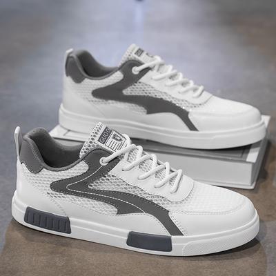 Summer Breathable Thin Mesh Hollow Mesh Sports Leisure Lightweight Large Size Small White Board Shoes Mesh Shoes