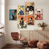 Japanese-style Cat Wall Decorations, Fun Cat Canvas Posters, Anime Wall Decorations, Cute Artwork, Tokyo Kitty Retro Posters