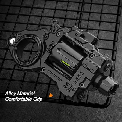 EDC Fidget Spinner Revolver Spielzeug Legierung Mini Pistolenmodell Metall Sammlerstück Ringpistole zum Spaßschießen Stressabbau Jungen Geschenke