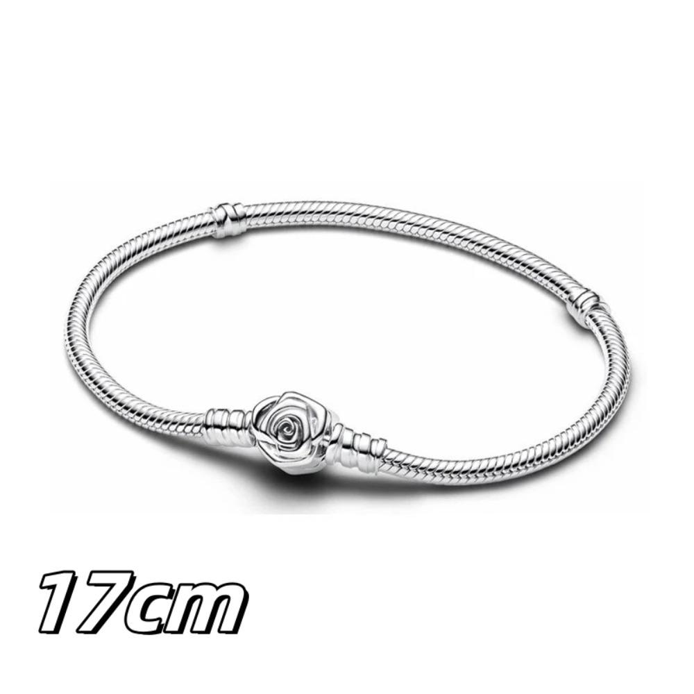    Bracelet 925 Silver Charm Beads DIY Eternal Rose Potts Pendant
