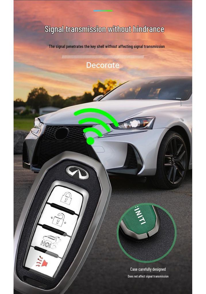 Infiniti Key Case for Q50L, QX50, QX55, QX60, Q70L, G25, FX35 - Men's Car Key Shell with Buckle