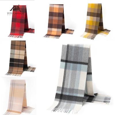 2025 British Plaid Wool Scarf for Men & Women - Warm, Autumn/Winter Style