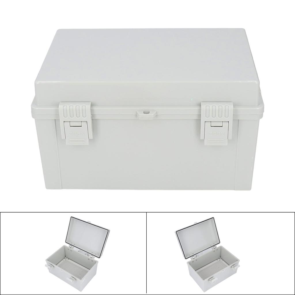 Graue elektrische Anschlussdose mit Klappdeckel, IP67, wasserdichte elektrische Projektbox für den Außenbereich