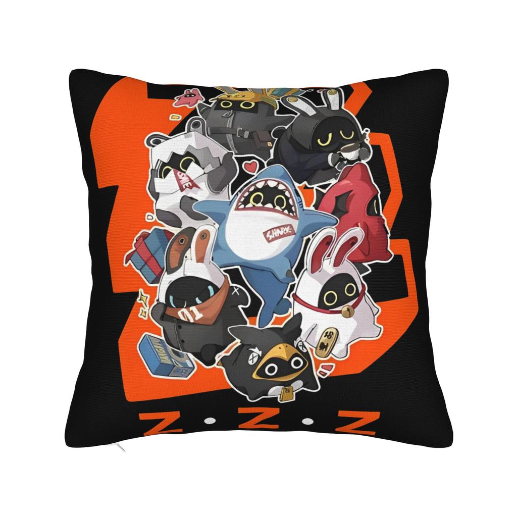 Zenless Zone Zero Ellen Joe Chibi Head Morcaworks Pillowcase Soft Polyester Cushion Cover Decoration Pillow Case Cover Car