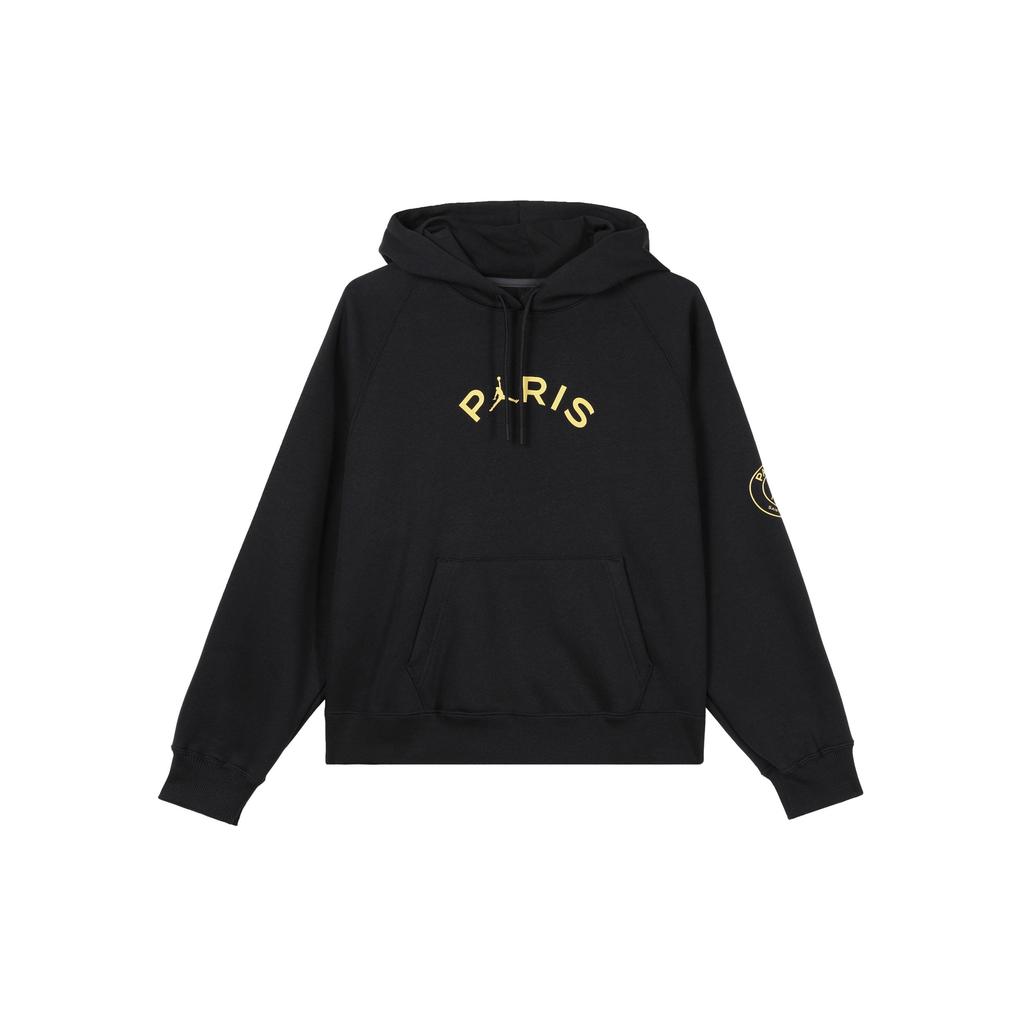 Jordan X PSG Paris Saint-Germain Letter Print Fleece Hoodie - Brooklyn SS24 Collaboration Women Hoodie Black FN5177-010
