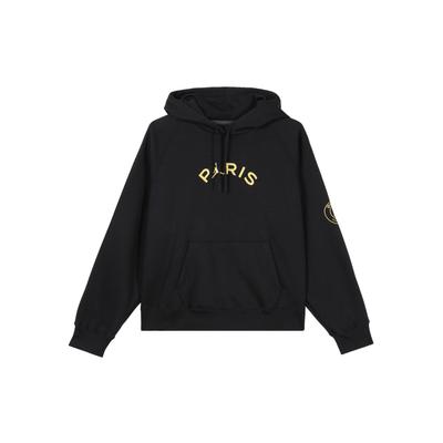 X PSG Paris Saint-Germain Letter Print Fleece Hoodie - Brooklyn SS24 Collaboration Women Hoodie Black FN5177-010