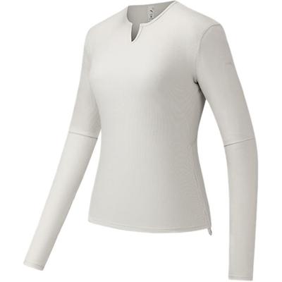 V-Neck Soft Comfortable Versatile Breathable Long Sleeve T-Shirt Women Tops 162537402-2