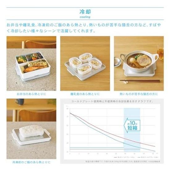 GEL-COOL Bento Babykost Kühlung Schnelle Kälteplatte Wärmeableitung Ca. B21T18H2cm Isoliert Zeitsparend Küchenartikel Hellgrau