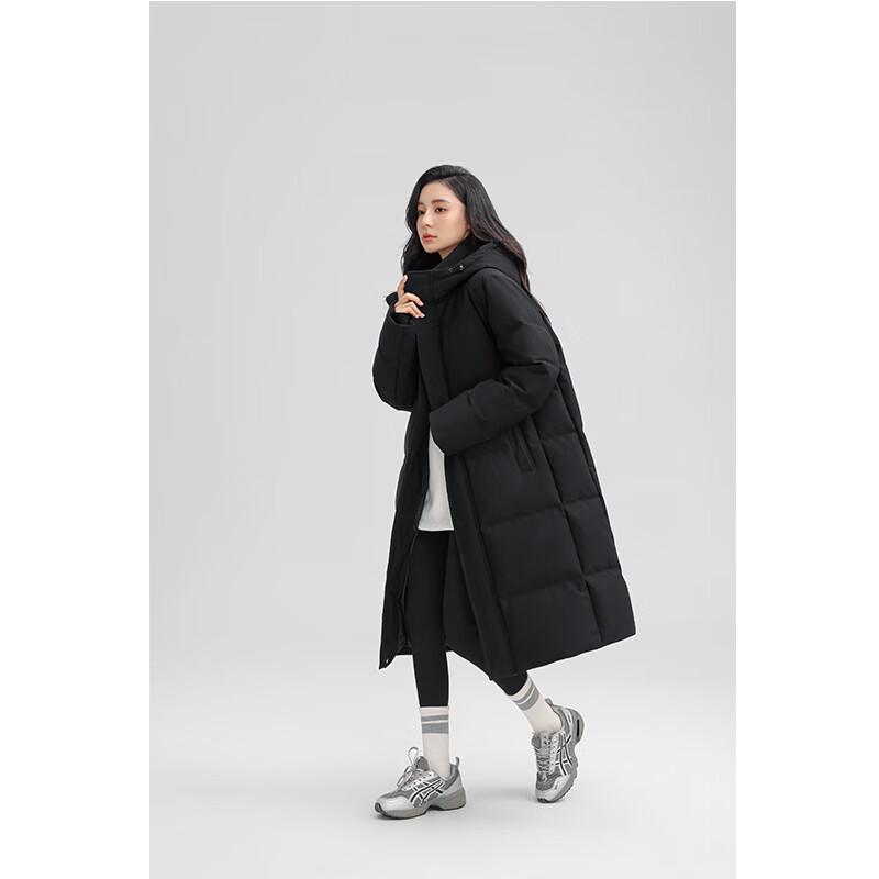 YAYA Women's Long Knee-Length Duck Down Winter Jacket